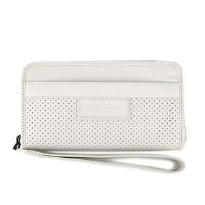Bottega Veneta Leggero Zip Around Wallet White